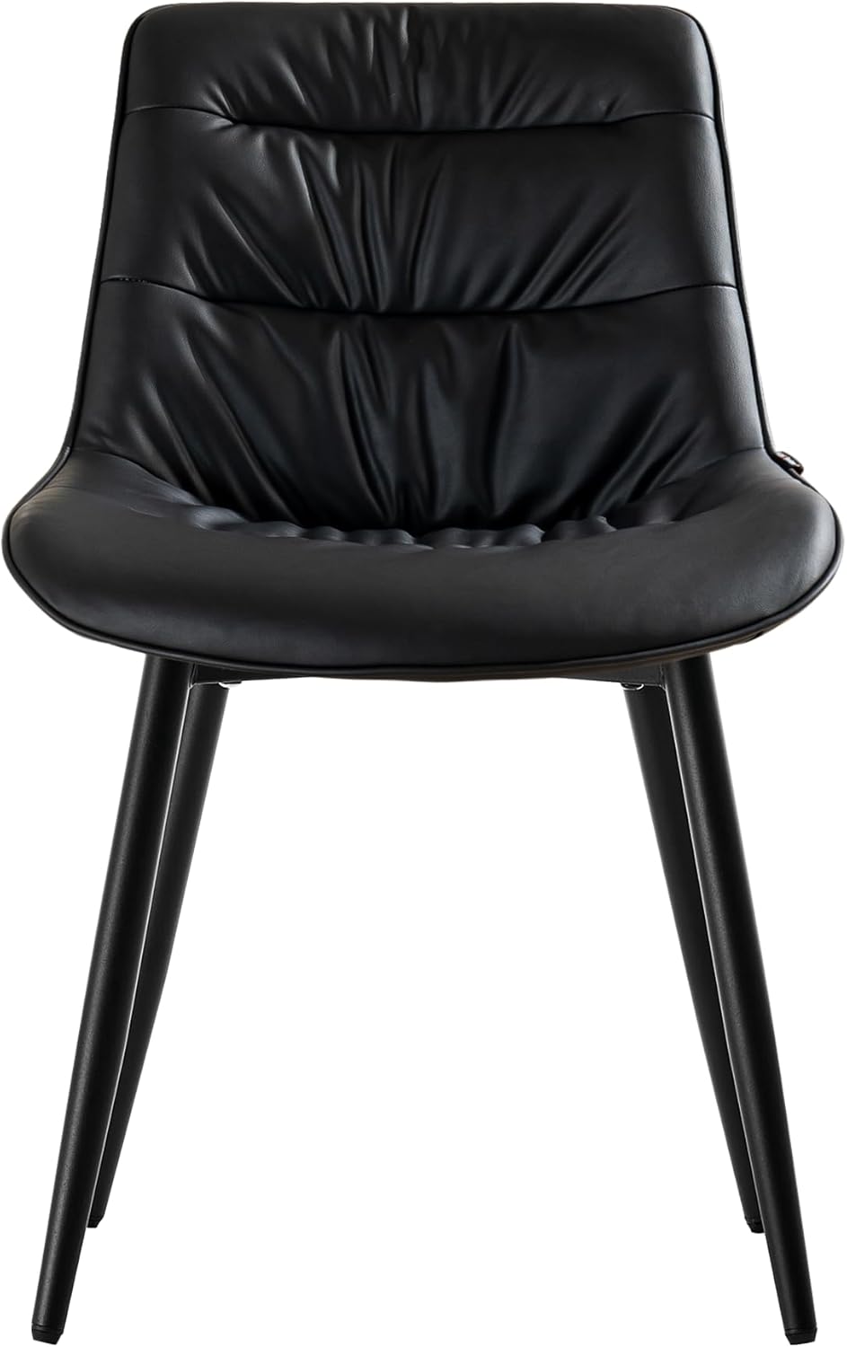 Kidol & Shellder Dining Chairs Set of 2- Mid-Century Armless Chair  (Black)
